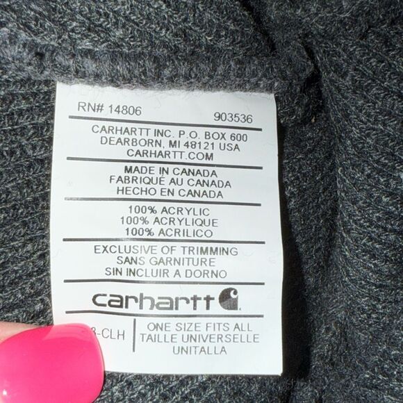 Carhartt gray unisex cuffed beanie hat - Picture 4 of 5